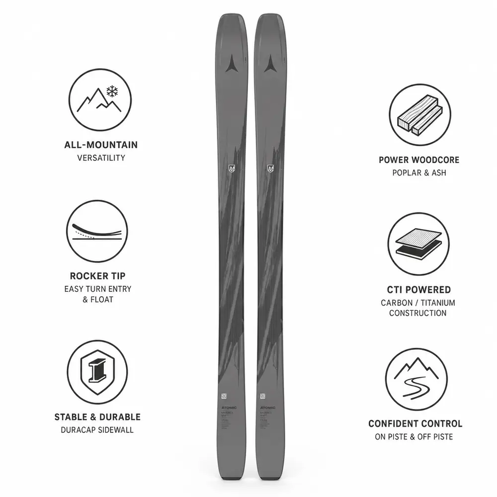 Foto 3 van Atomic Maverick 96 Cti Ski - All-mountain ski voor gevorderde skiërs