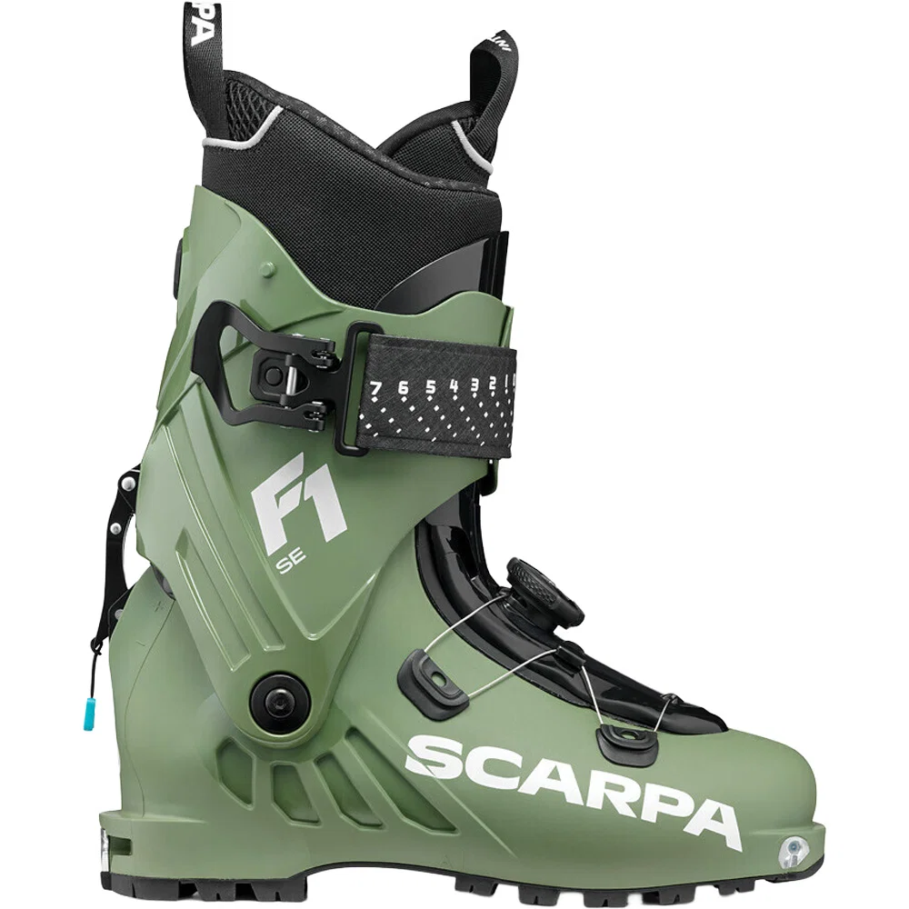 Scarpa F1 SE toerskischoenen heren olijfgroen