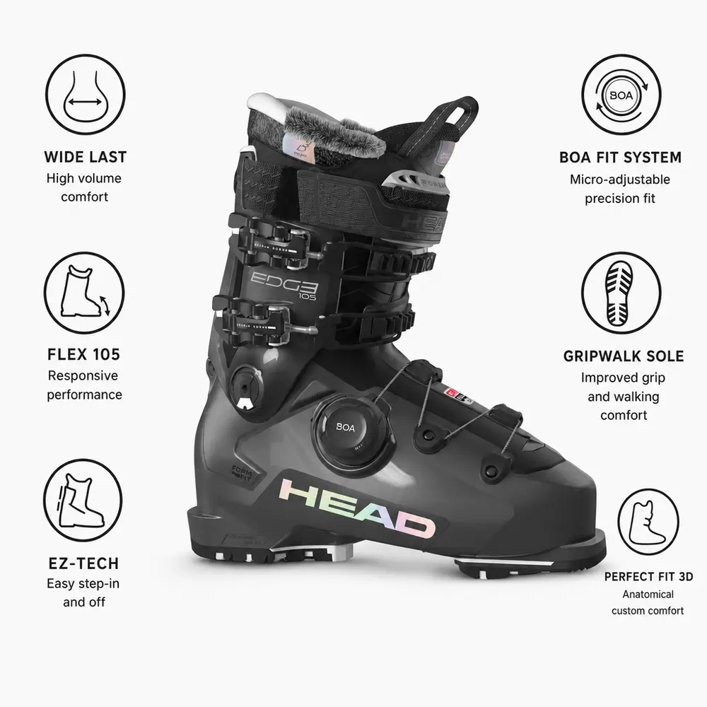 Foto 2 van Head Edge 105 W Hv Gw Boa Anthracite skischoenen